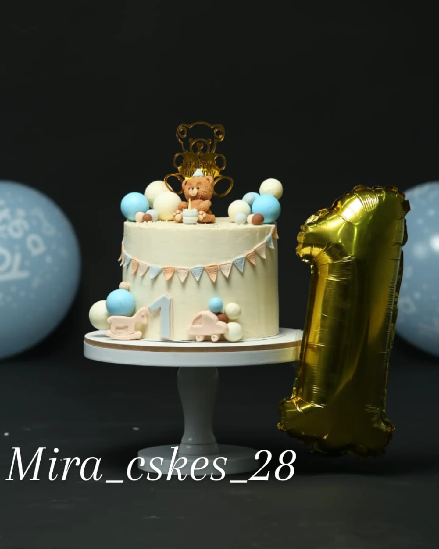 Classic White Wedding Cake - Front View